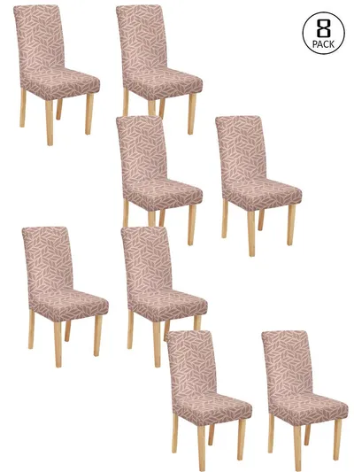 Cortina spandex Stretchable Solid Printed Pink Chair Cover