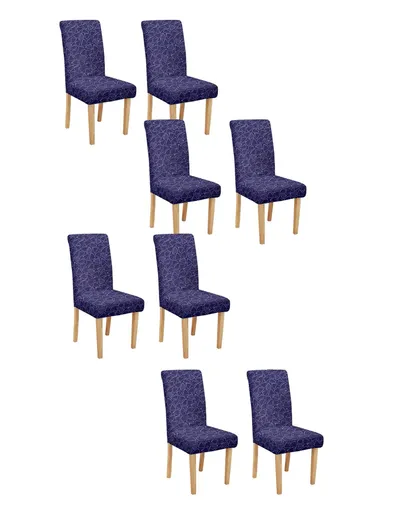 Cortina spandex Stretchable Solid Printed Purple Chair Cover