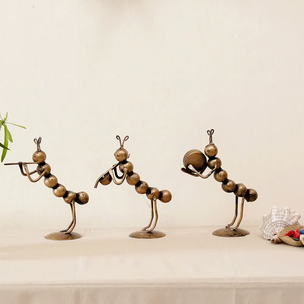 Crafted Musical Ants Metal Table Accent