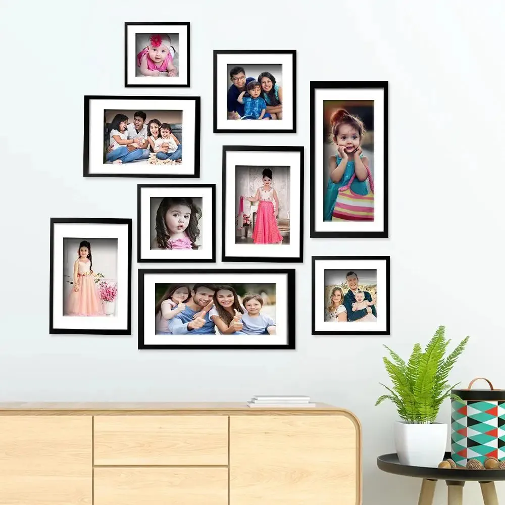 Cute Kids Family Collage Photo Frames Set of 9