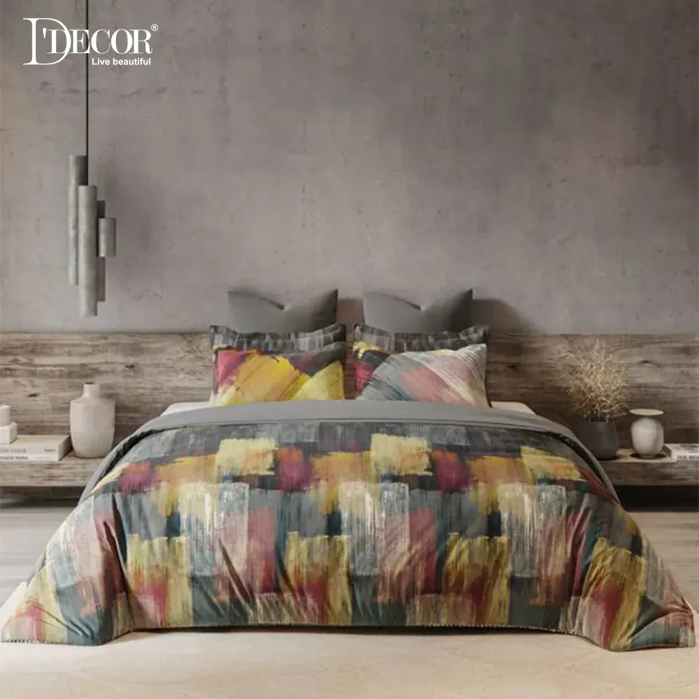 D'Decor Pirate Black Premier Collection 100% Cotton Double Bedsheet With 4 Pillow Covers