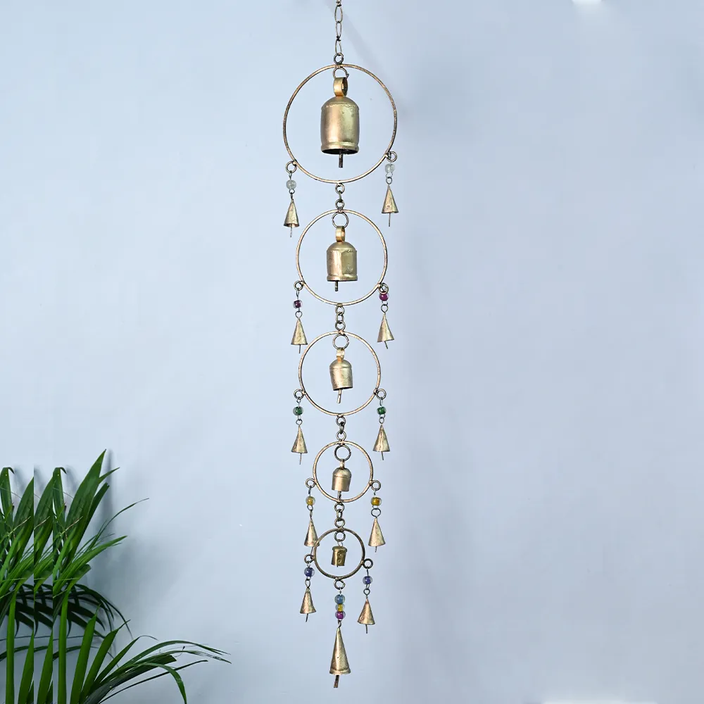 Decorative Rustic Vintage Handmade Large Garden Hanging Bell Set Of 1