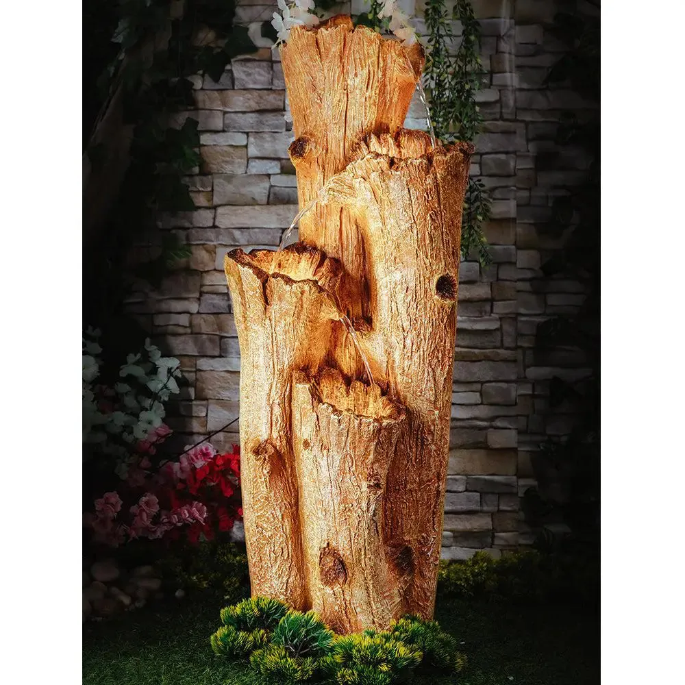 Designer Cascade Fiberglass & Resin Orange Indoor Water Fountain