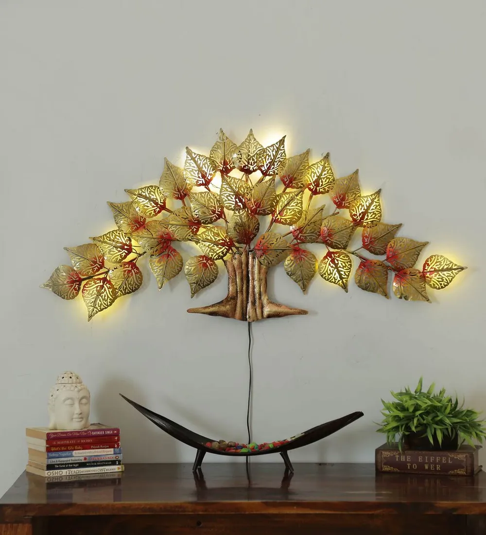 Designer Peepal Tree LED Metal Wall Art