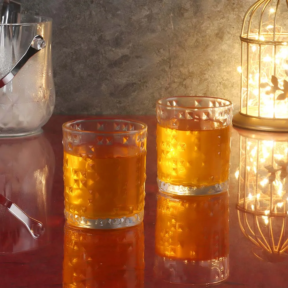 Designer Textured Superior-quality 6 Pieces Water Glass Set