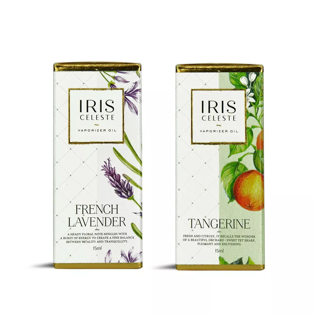 Dual Combo Of Vaporizer Oil 15ml, French Lavender & Tangerine
