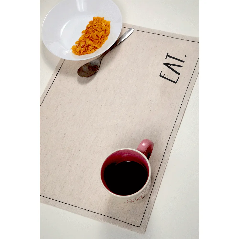 Eat Printed Minimalist Table Mat Set of 2