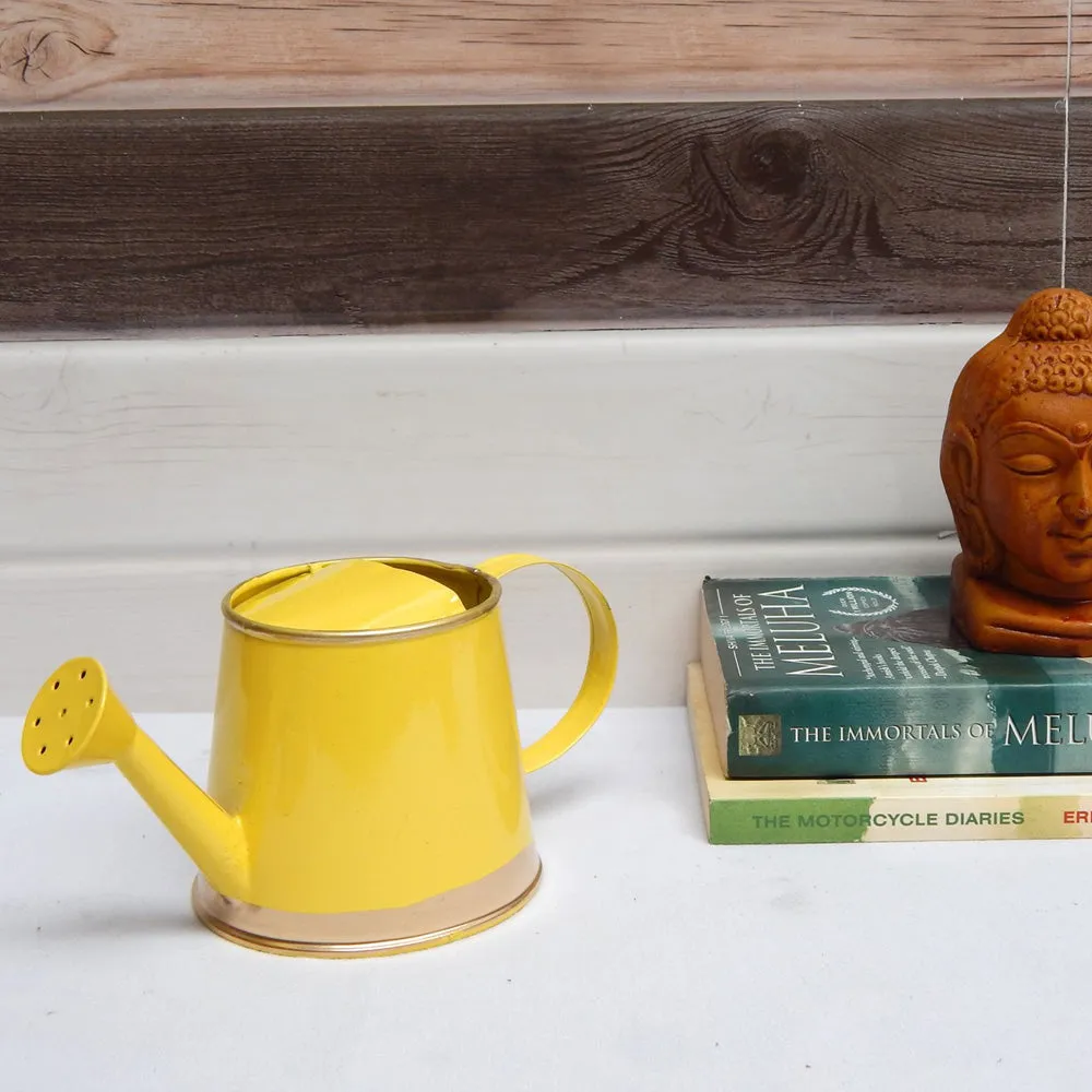 Ecofynd 250 ml Mini Garden Watering Can for Plants for Kids (Yellow)