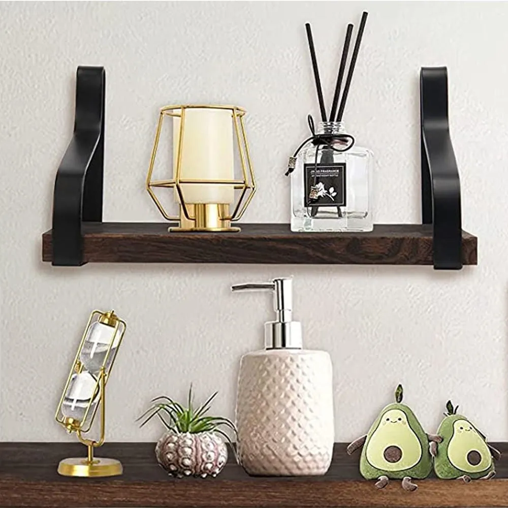 Ecofynd 5 inches Shelf Brackets for Floating Shelves- Set Of 2