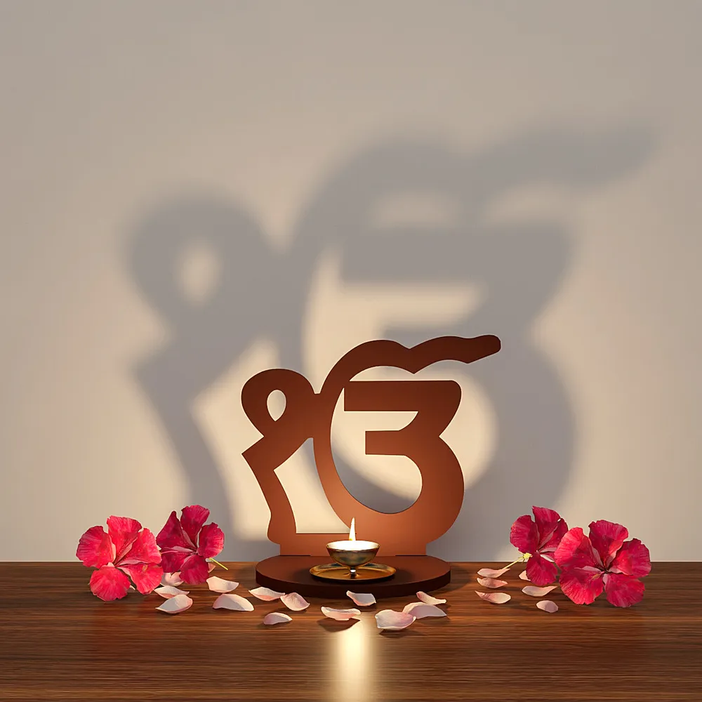 Ek Onkar Shadow Tea Light Holder