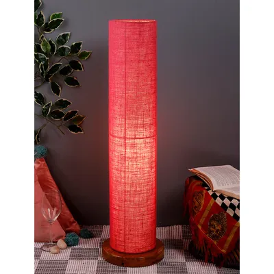 Elite Round Jute Shade Floor Lamp with Sleek Wood Base