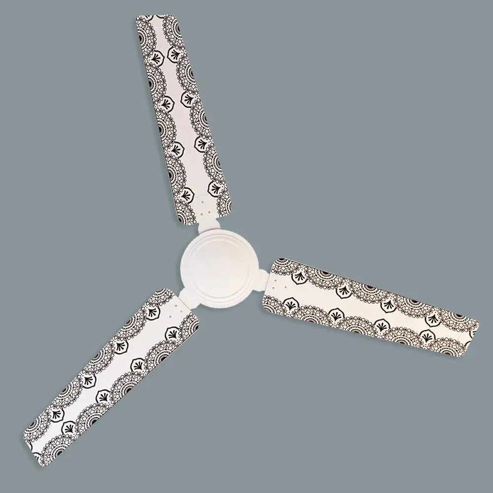 Elitefusion Black Gothic Lace Printed Ceiling Fan