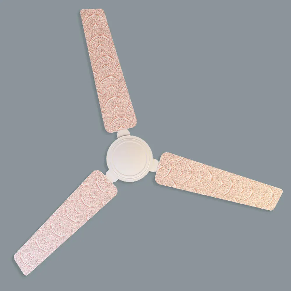 Elitefusion Peach Pink Greek Printed Ceiling Fan