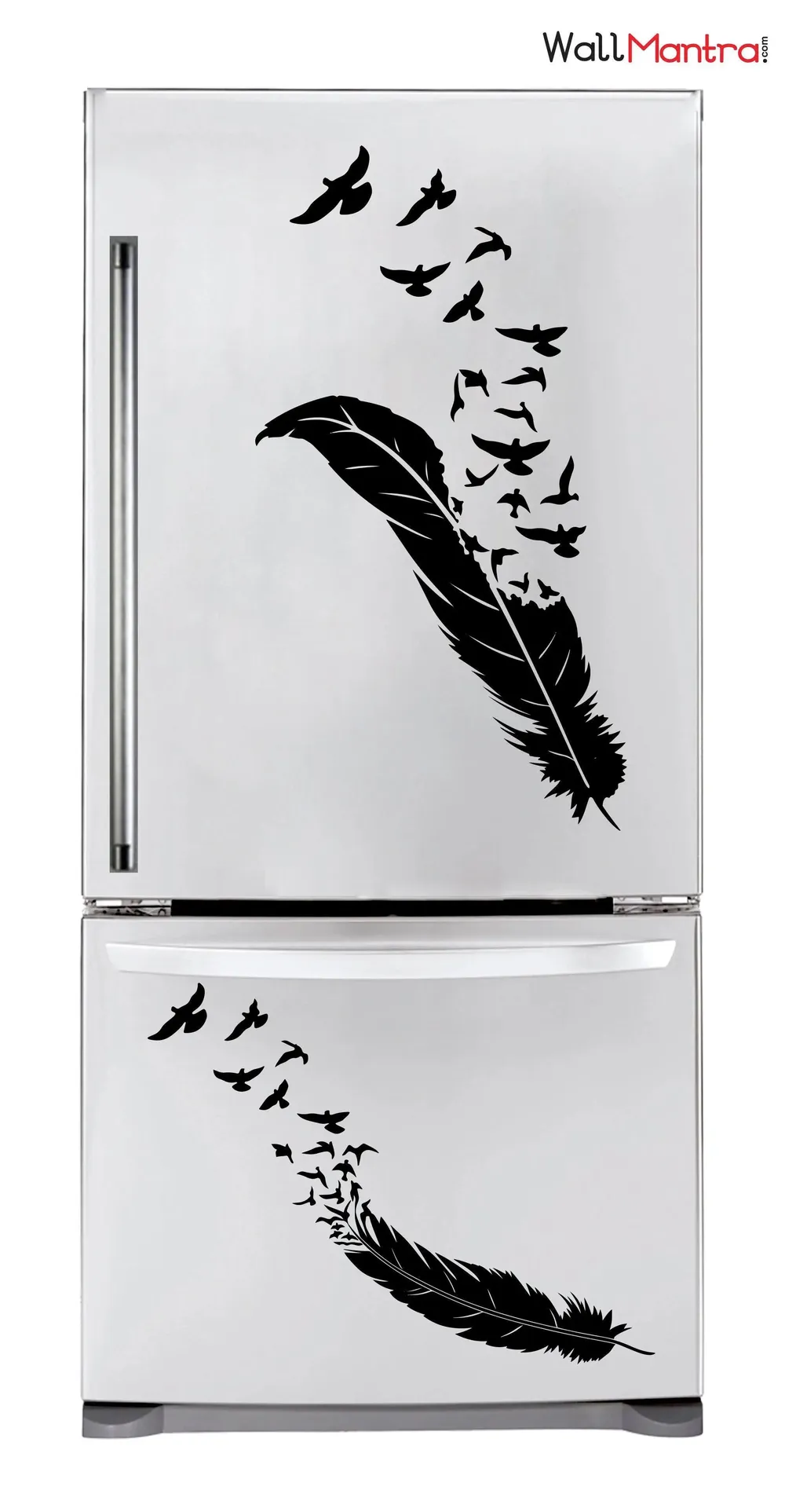 Feather With Birds Kitchen Fridge Sticker