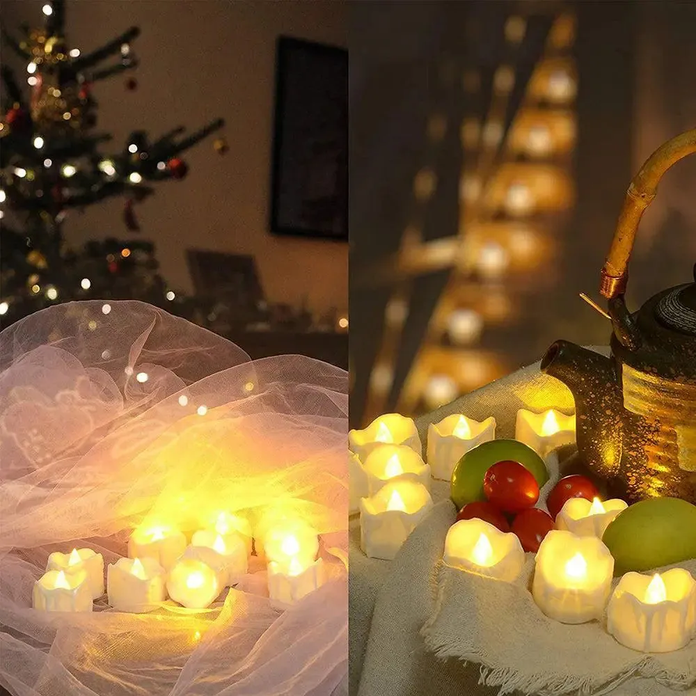 Festive Driping Wax Diya Light in Warm White LED- Set of 6