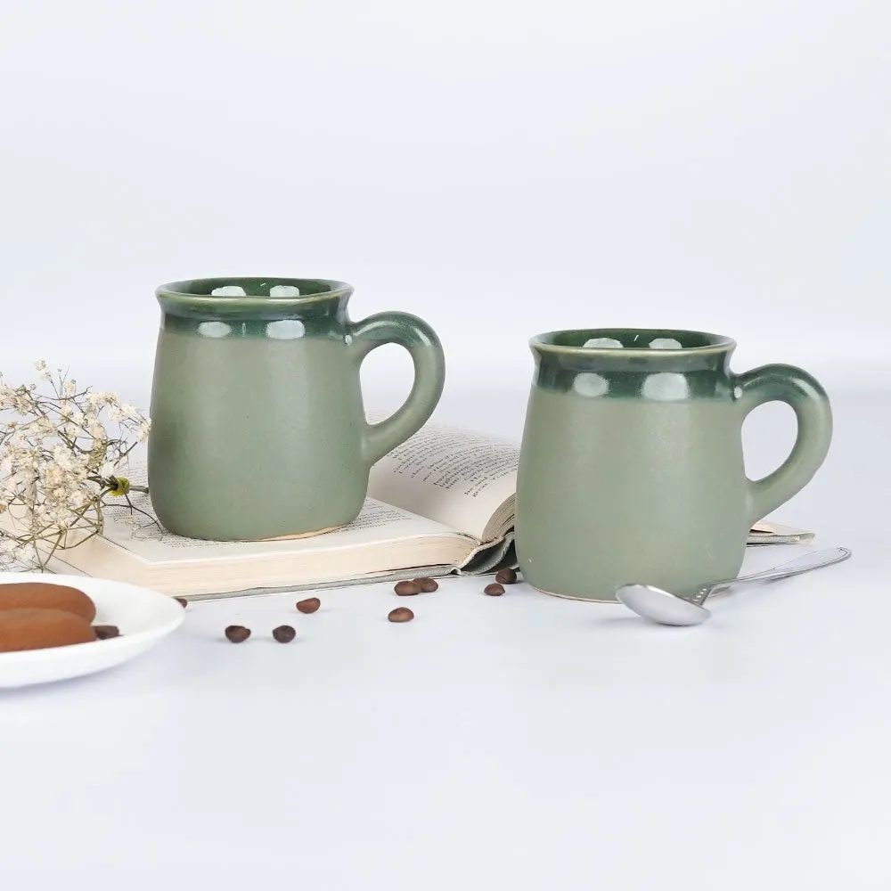 Flairs Of Green Ceramic Mugs