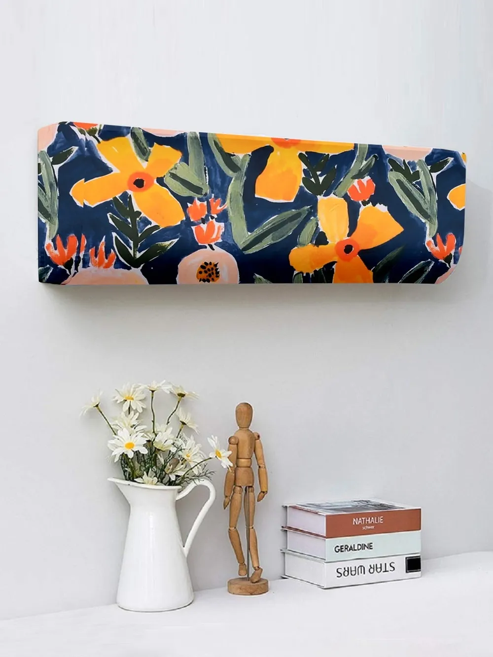 Floral Printed Multi-colored Split Ac Cover 1 Ton