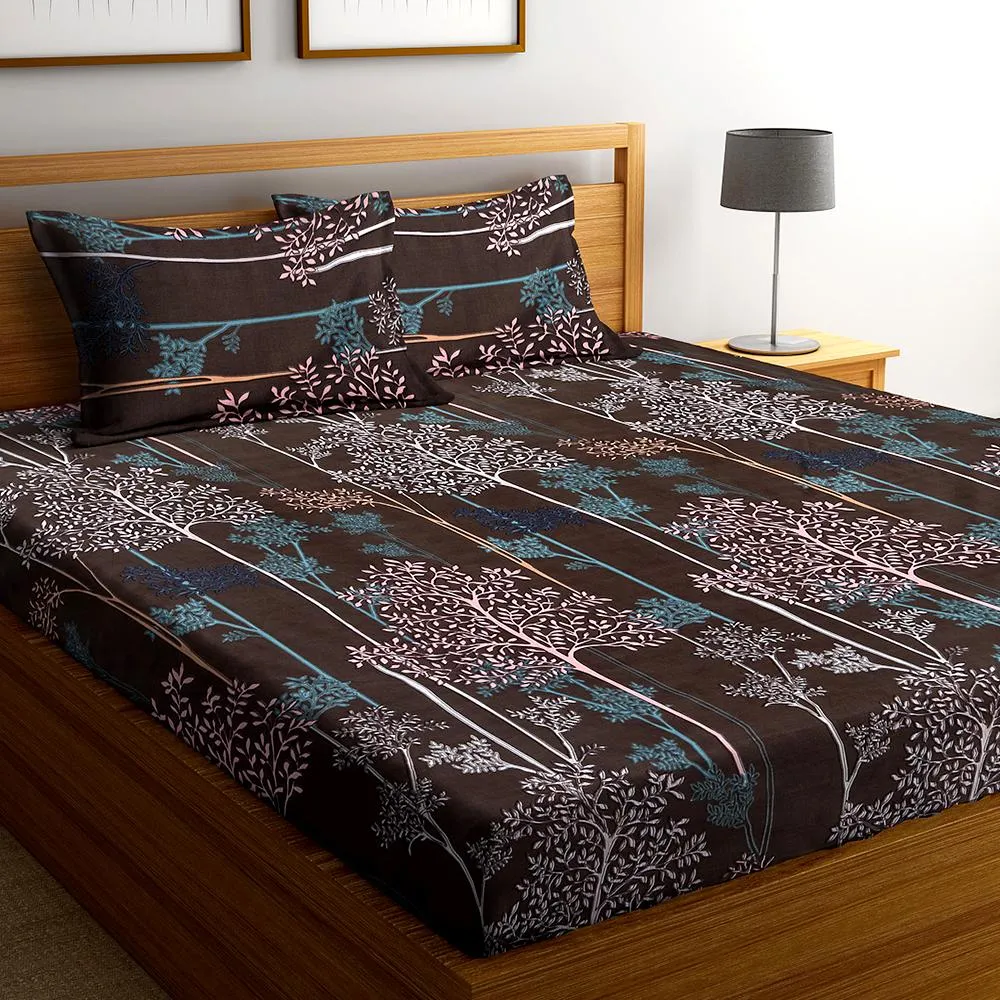 Florida Polycotton Double Bedsheet with Pillow Cover