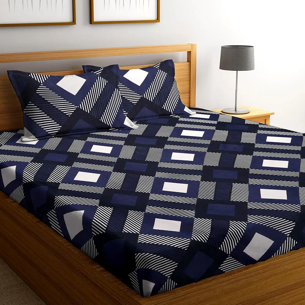 Florida Polycotton Double Bedsheet with Pillow Cover