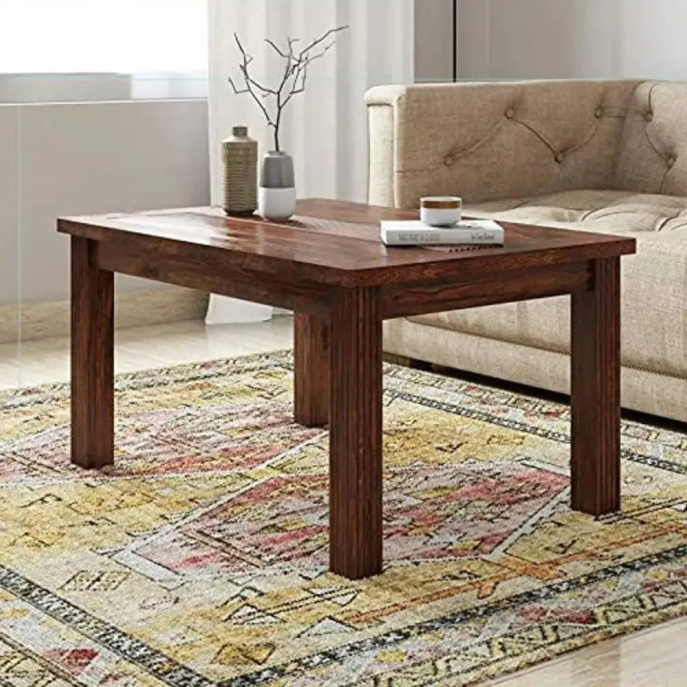 Focal Point Brown Colored Sheesham Wood Center Table