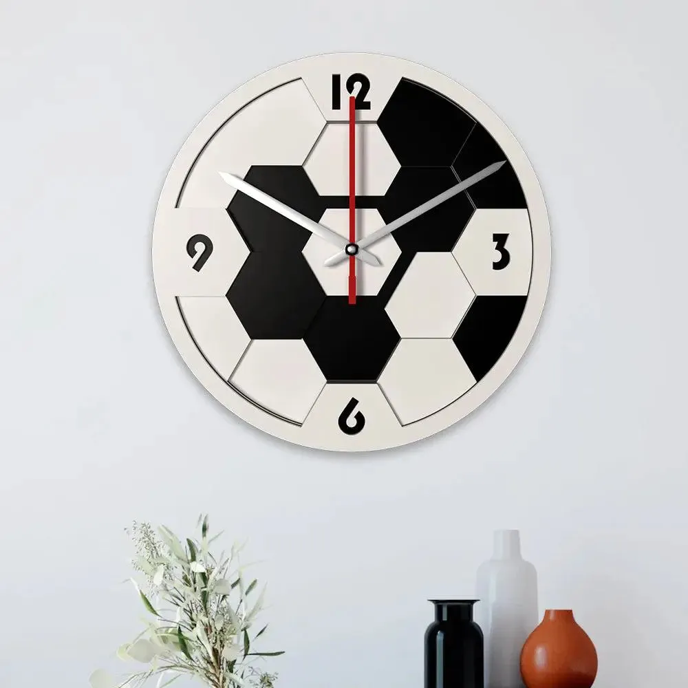 Football Designer Multi Layer Wooden Wall Clock