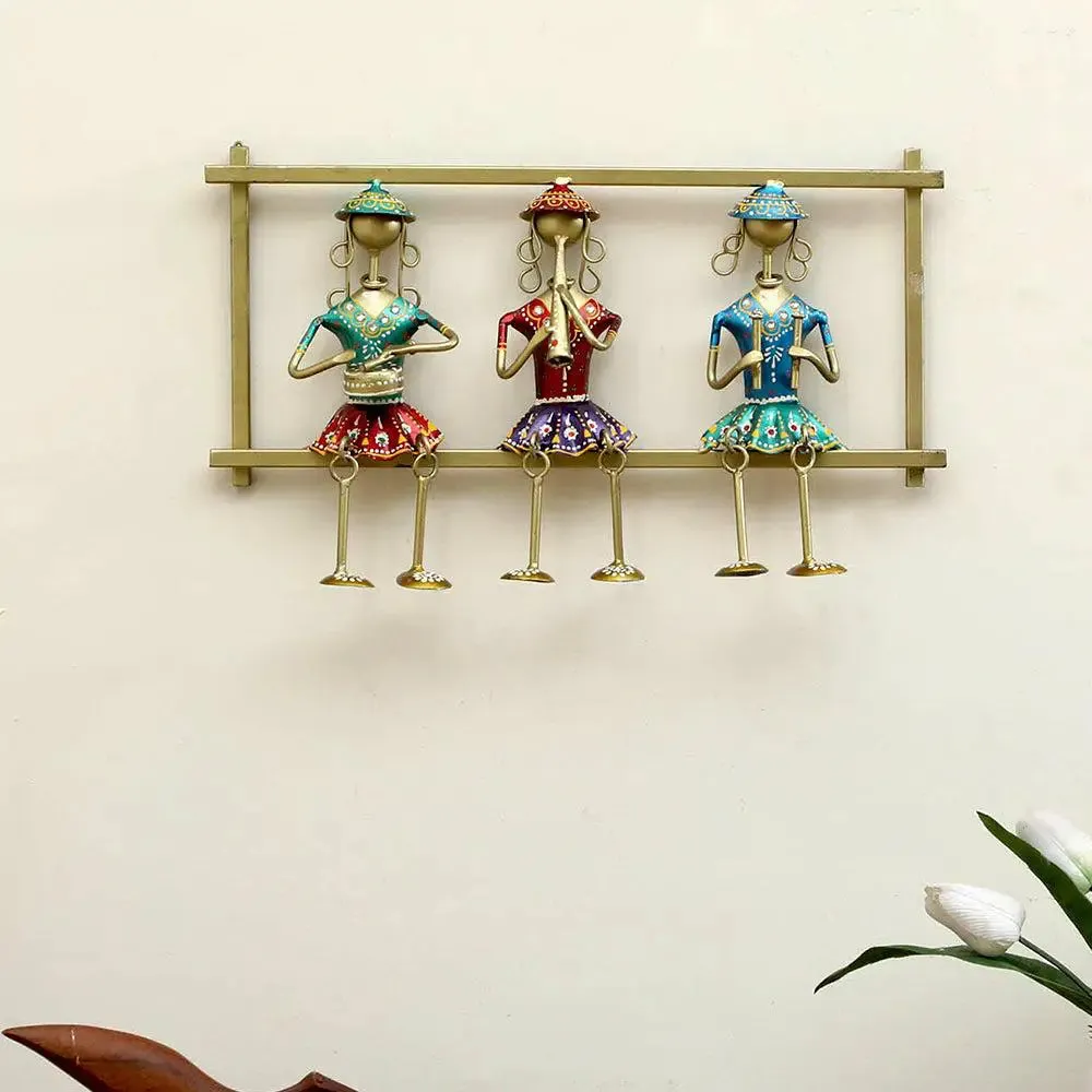 Framed Musicians Traditional Metal Wall Art for Living Room