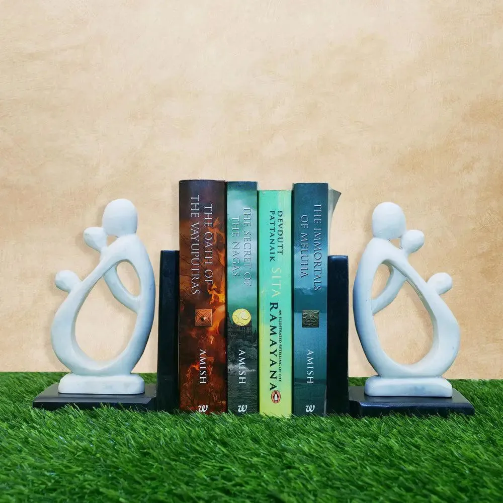 Gorgeous White Paleva Stone Bookend (Set of 2)