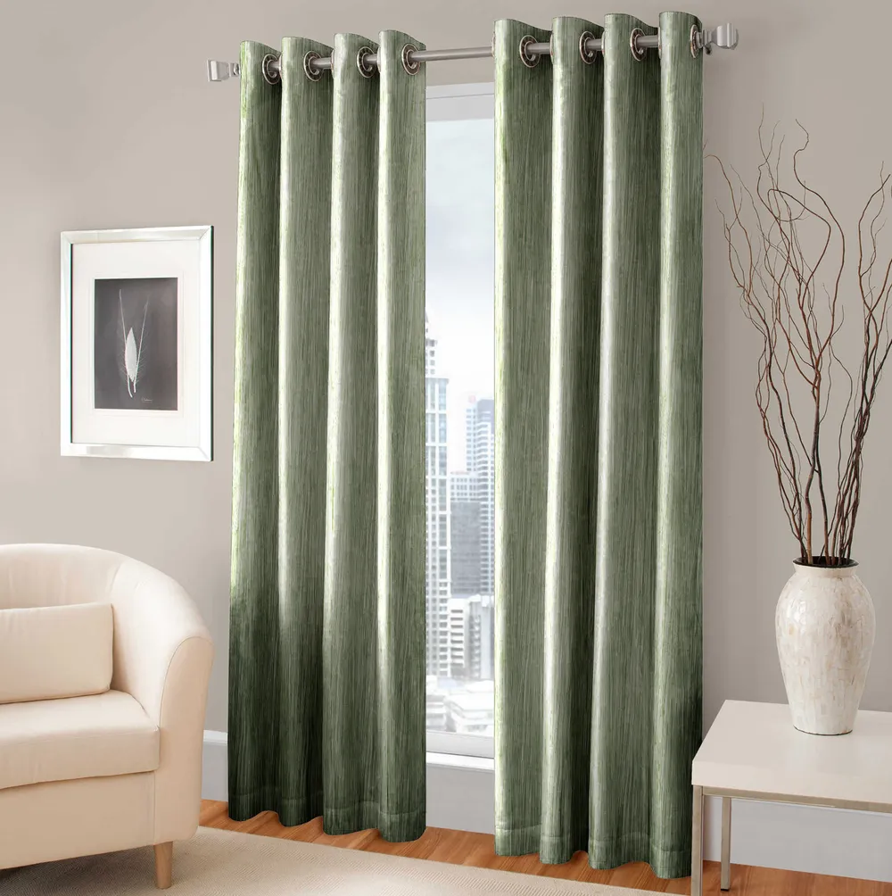 Green Color Door-Window Curtain For Home Decor