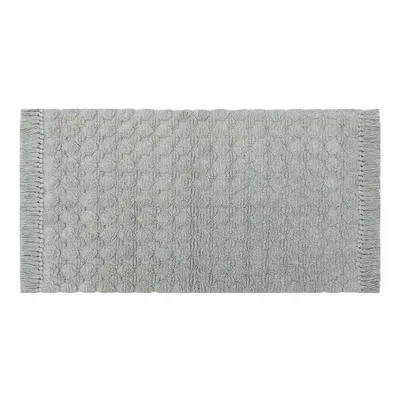 Grey Textured Soft Cotton Bathmat (21 x 34) Inches