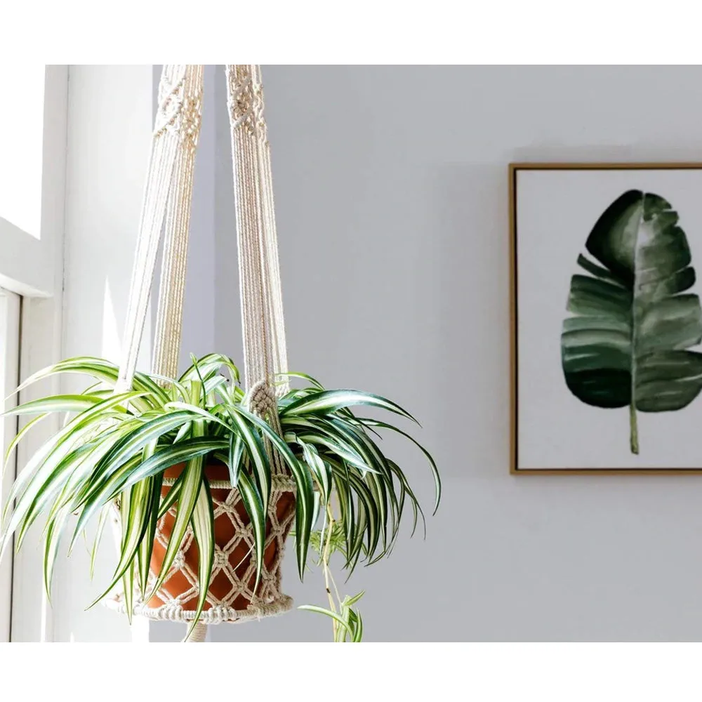 Handwoven Traditional Boho Plant Hanger Without Pot