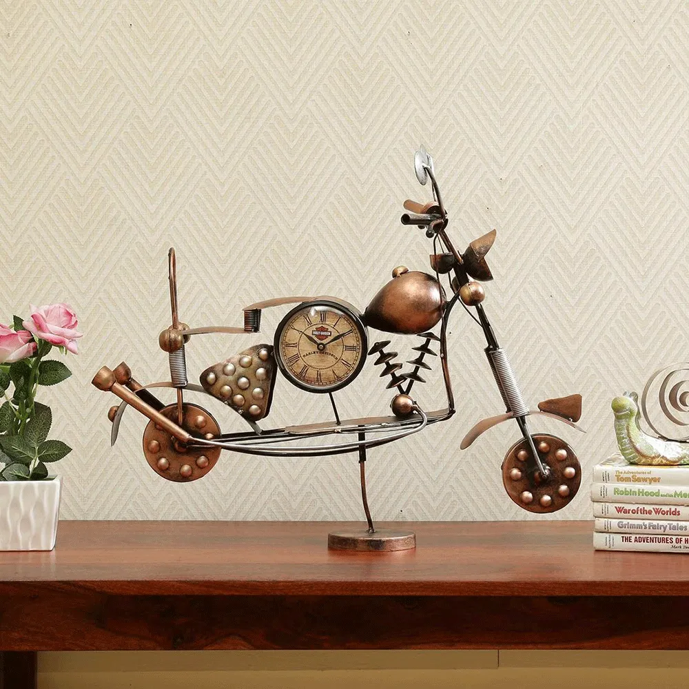 Heavy Bullet With Metal Clock Table Accent