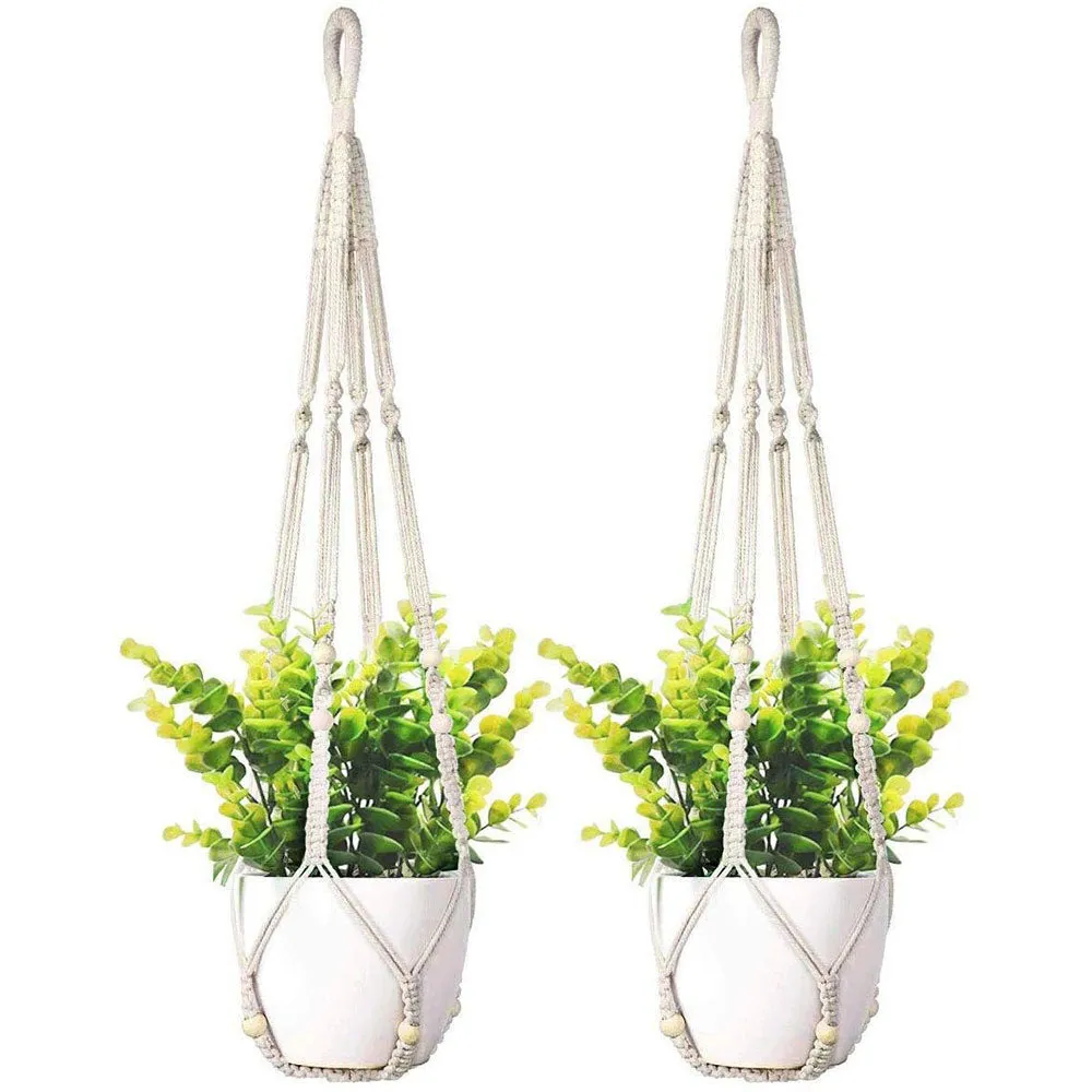 Heavy Designer Beaded Plant Hanger Without Pot Set of 2