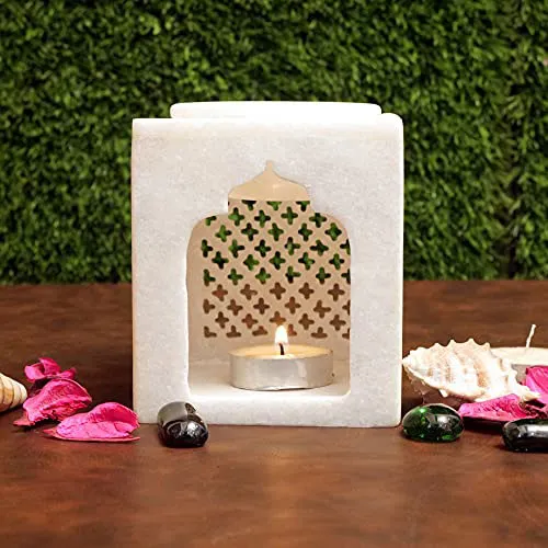 High-Quality Intricate Temple-Shaped Marble Oil Diffuser