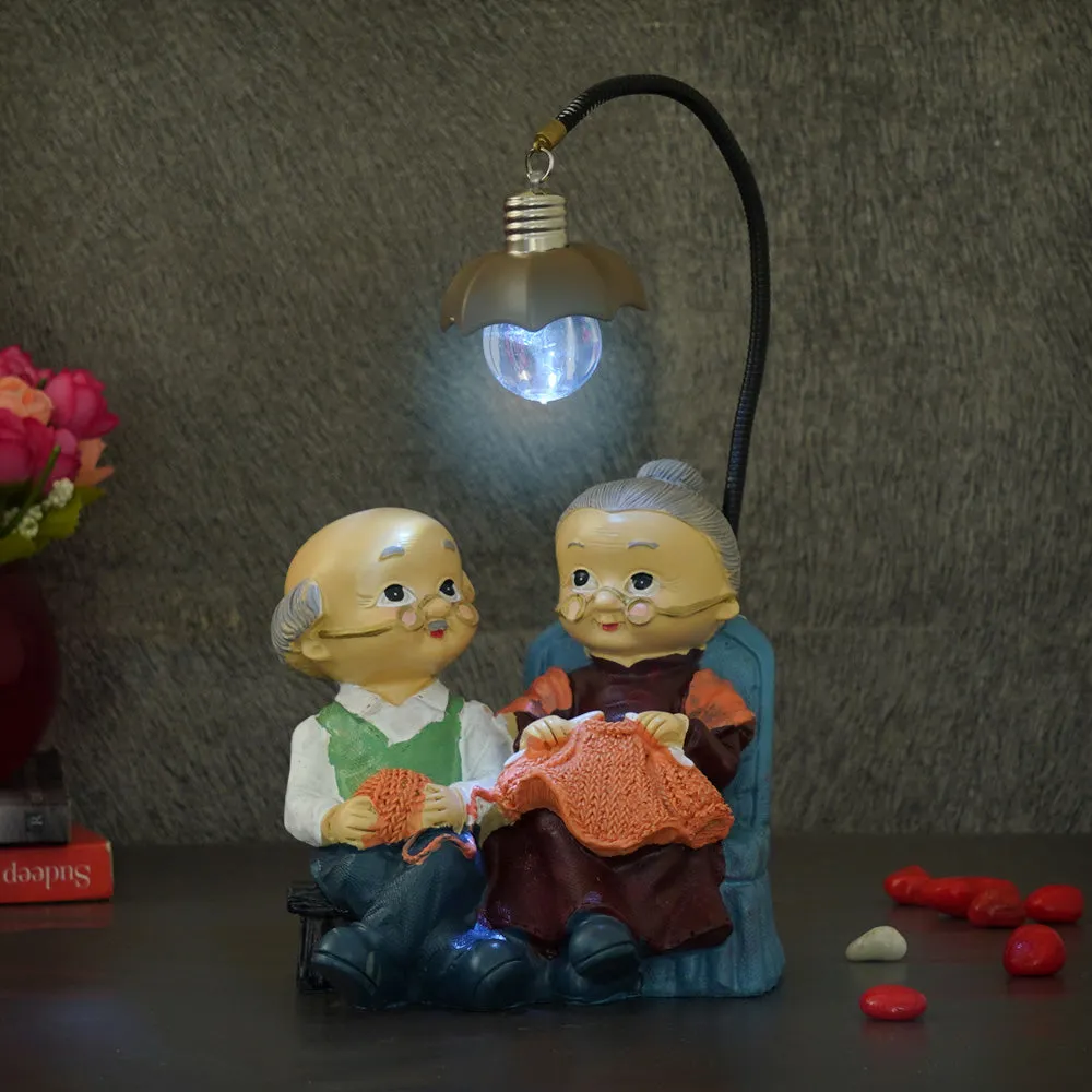 High-Quality Old Age Couple LED Showpiece for Valentine's Day