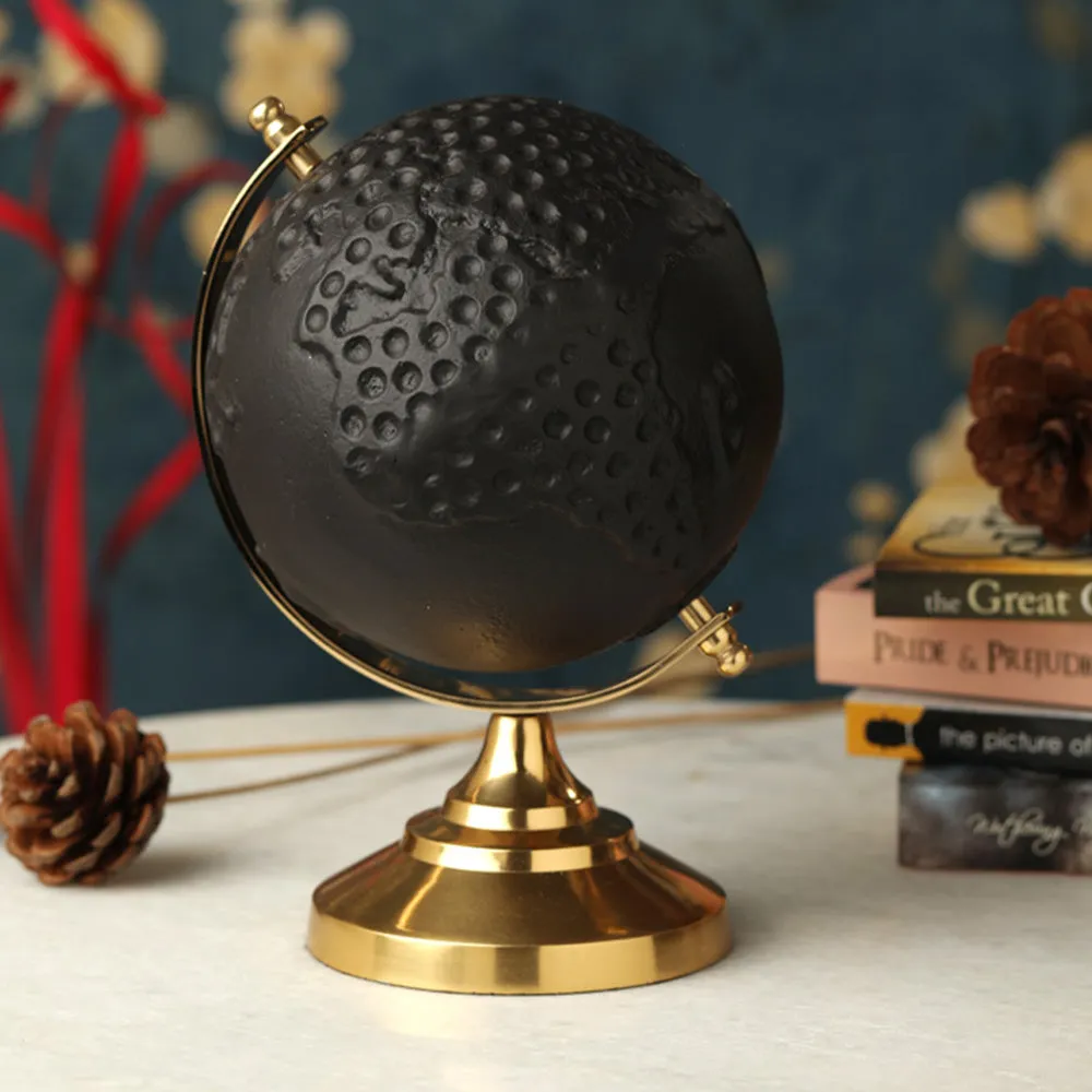 Hollow Globe Table Accent in Black Finish