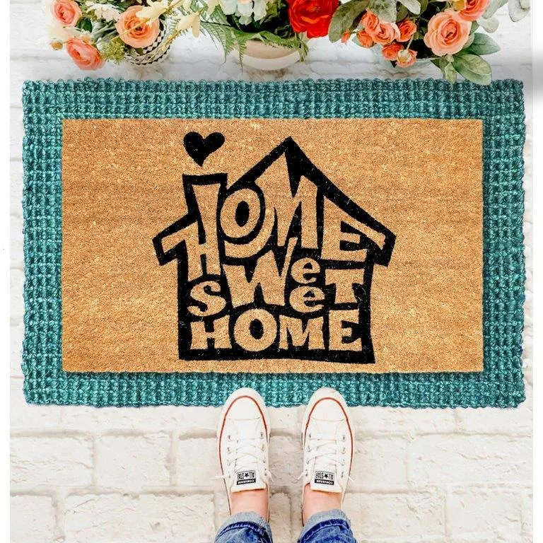 Home Sweet Home Printed Natural Coir Doormat