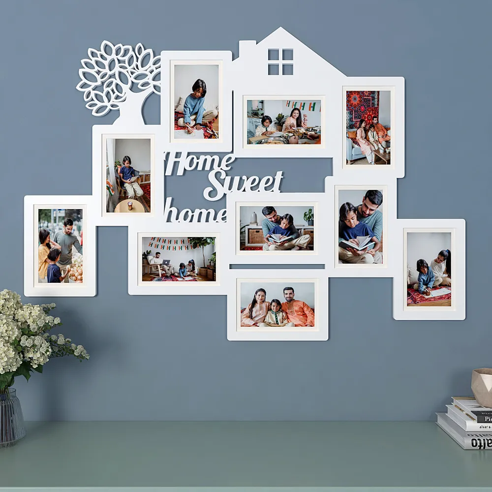 Home Sweet Home White Hanging Photo Frame