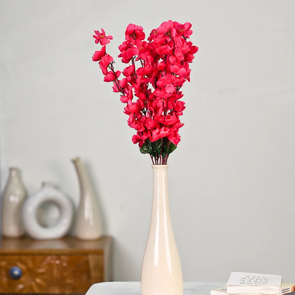 Hot Pink Artificial Blossoms Set Of 2