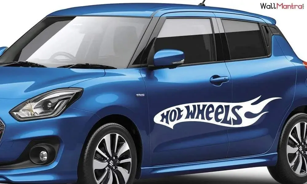 Hot Wheels Car Stickers for Both Sides