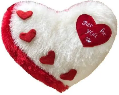 "I Love You" Plush Red &amp; Pink Heart Shaped Pillow