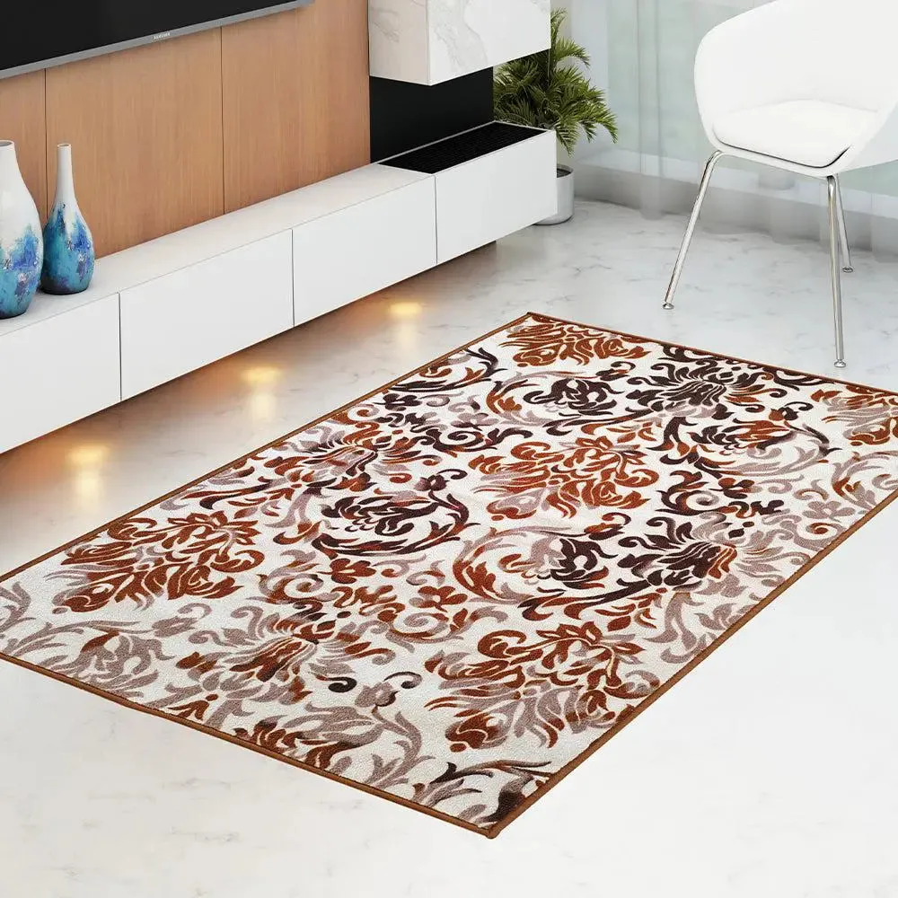 Intricate Ethnic Multicolor Printed Premium Area Carpet ( 3 ft x5 ft & 4 ft x 6 ft )