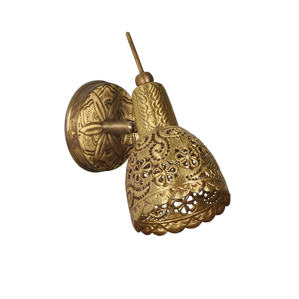 Intricately Carved Golden Patterned Spot Light/ Wall Light