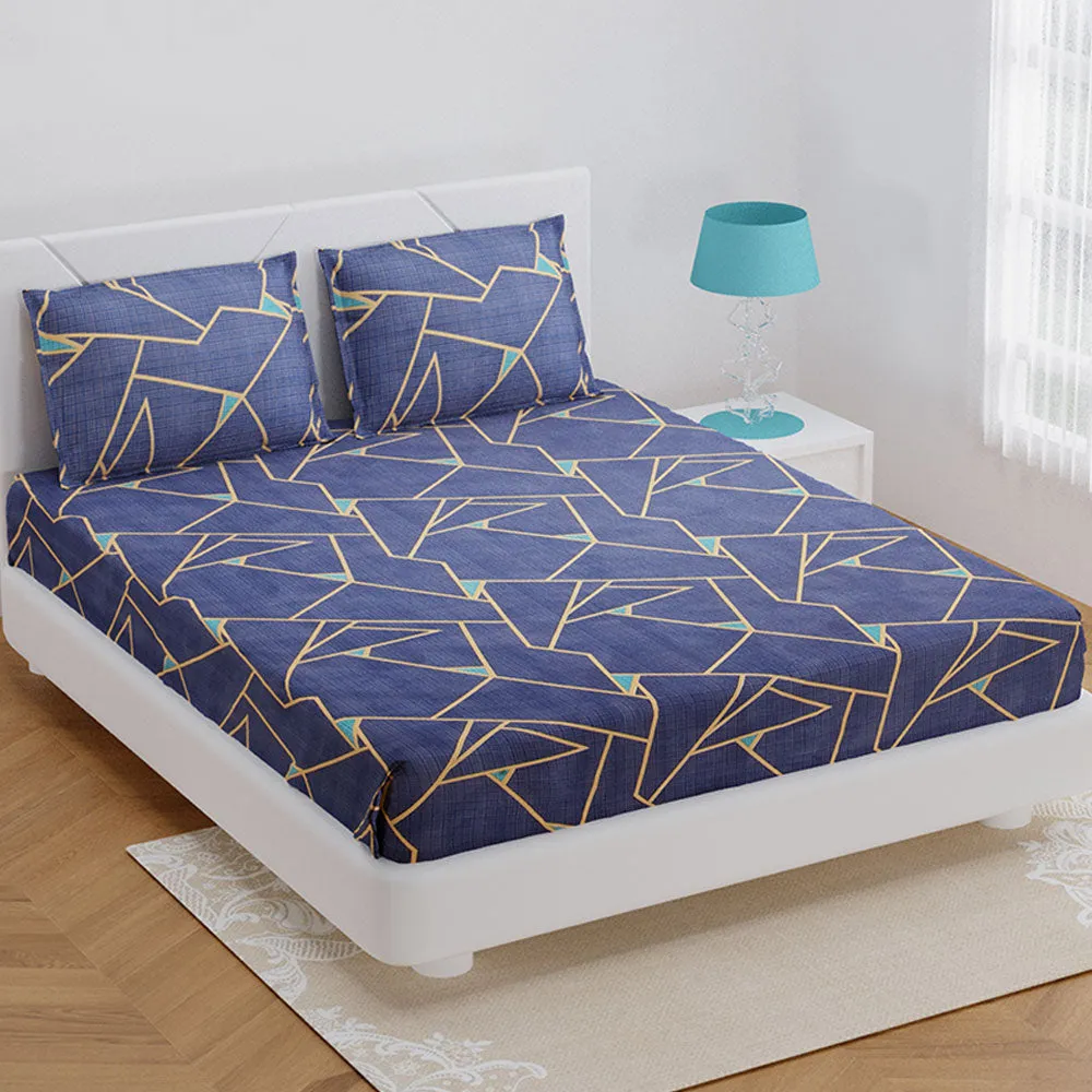 Jaipur Fabric Classy Geometric Designer Super Soft Polymix Double Sheet