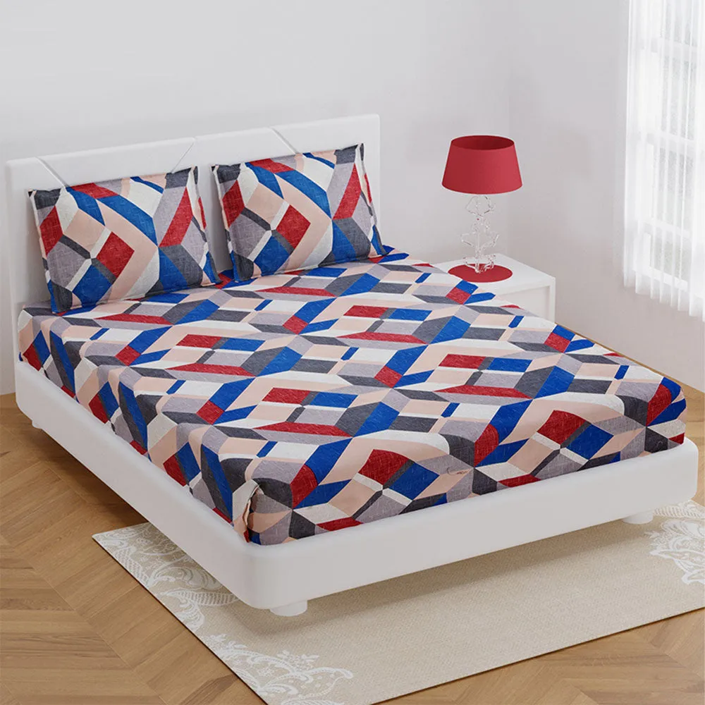 Jaipur Fabric Colorful Corners Vibrant Super Soft Double Bedsheet