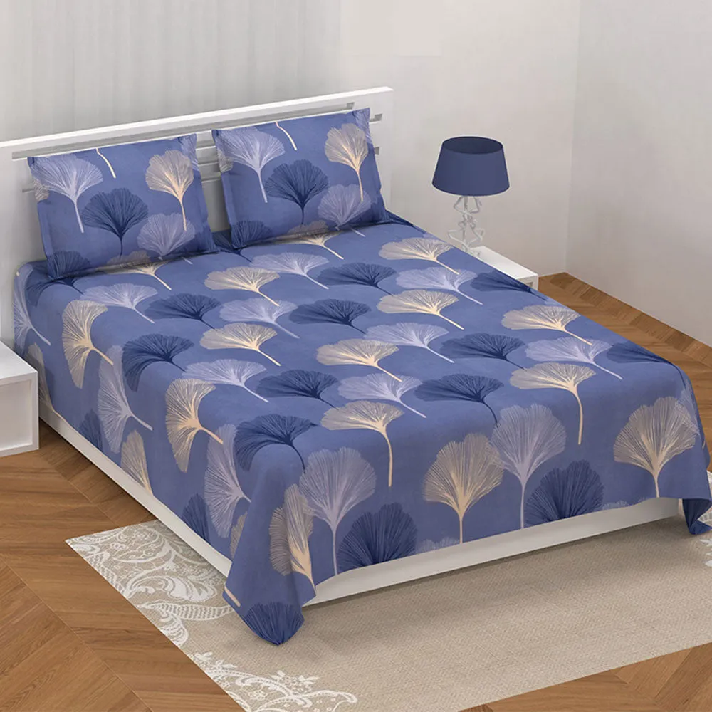 Jaipur Fabric Dandelion Designer Mauve Super Soft Double Bedsheet