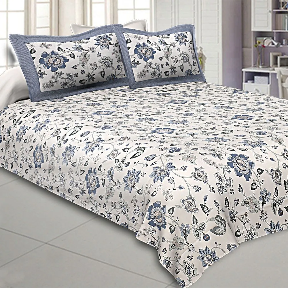 Jaipur Fabric Floral Connection Pure Cotton Double Bedsheet