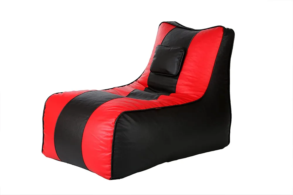 Jumbo Black & Red Lounge Bean Bag Cover