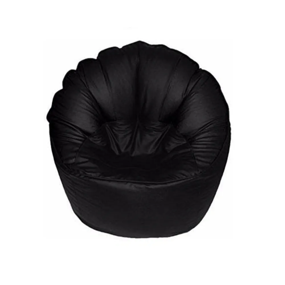 Jumbo Chair/ Muddha Black Cushiony Bean Bag Cover