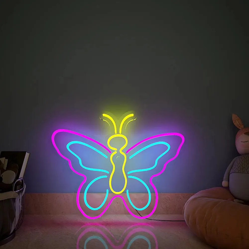 Lady Butterfly Multi-colored LED Neon Light