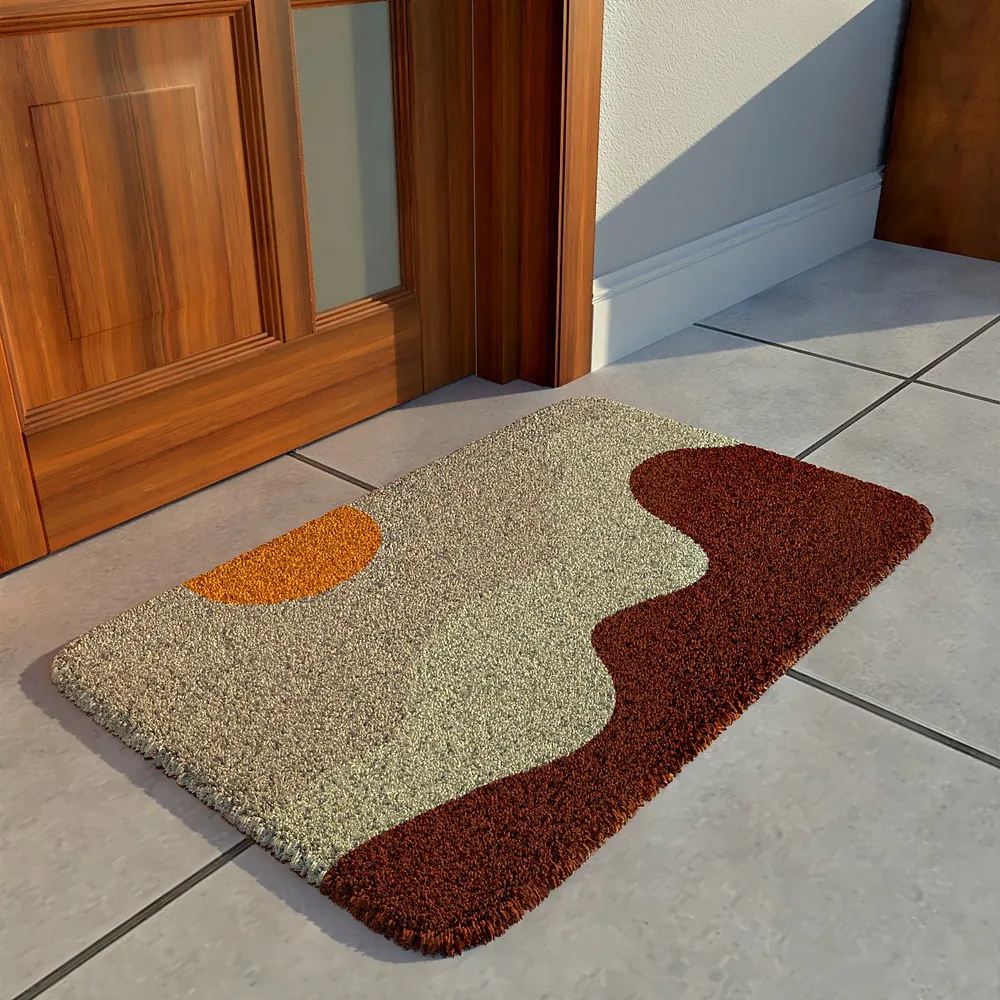 Landscape Patterned Woolen Door Mat